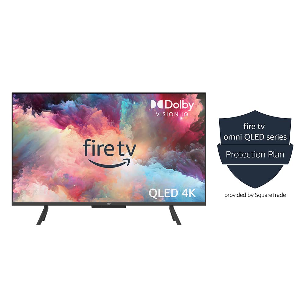Amazon Fire TV 43" Omni QLED Series 4K UHD smart TV, Dolby Vision IQ, Fire TV Ambient Experience, hands-free with Alexa