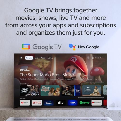 Sony 55-Inch 4K Ultra HD BRAVIA 3 LED Smart TV with Google TV, LED Flat Screen, Dolby Vision HDR, Google TV, Exclusive PS5 Features, 2024 Model (K-55S30)