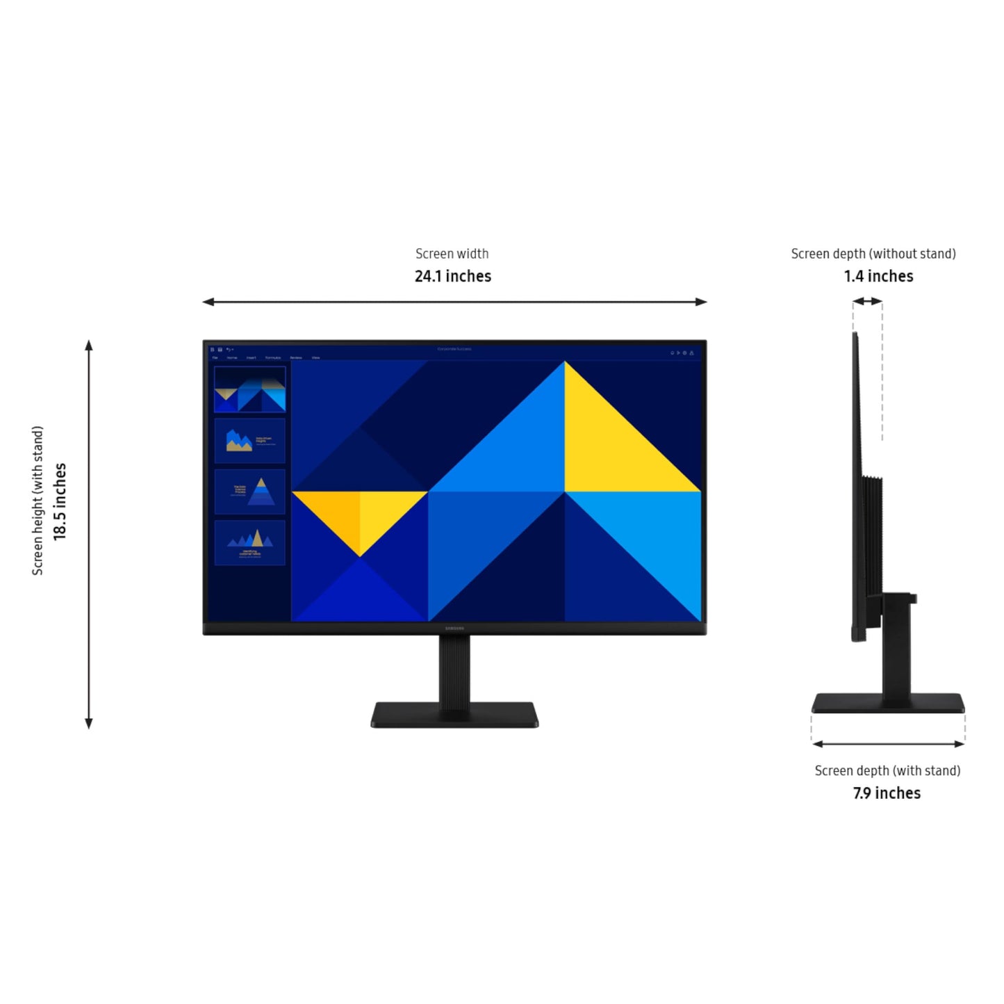 SAMSUNG 24" (S30GD) Essential Monitor with IPS Panel and Tilt Only Stand, 100Hz Refresh Rate, Ergonomic Design, Advanced Eye Care, Game Mode, LS24D304GANXZA