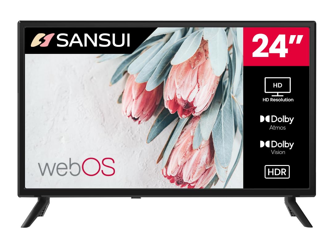 SANSUI 40 Inch Smart LED TV FHD 1080P, WebOS with Google Play & Game Optimizer, Dolby Vision HDR Atmos, 16W Speakers, Apple Home Compatibility, WiFi Bluetooth Ethernet, Frameless VESA