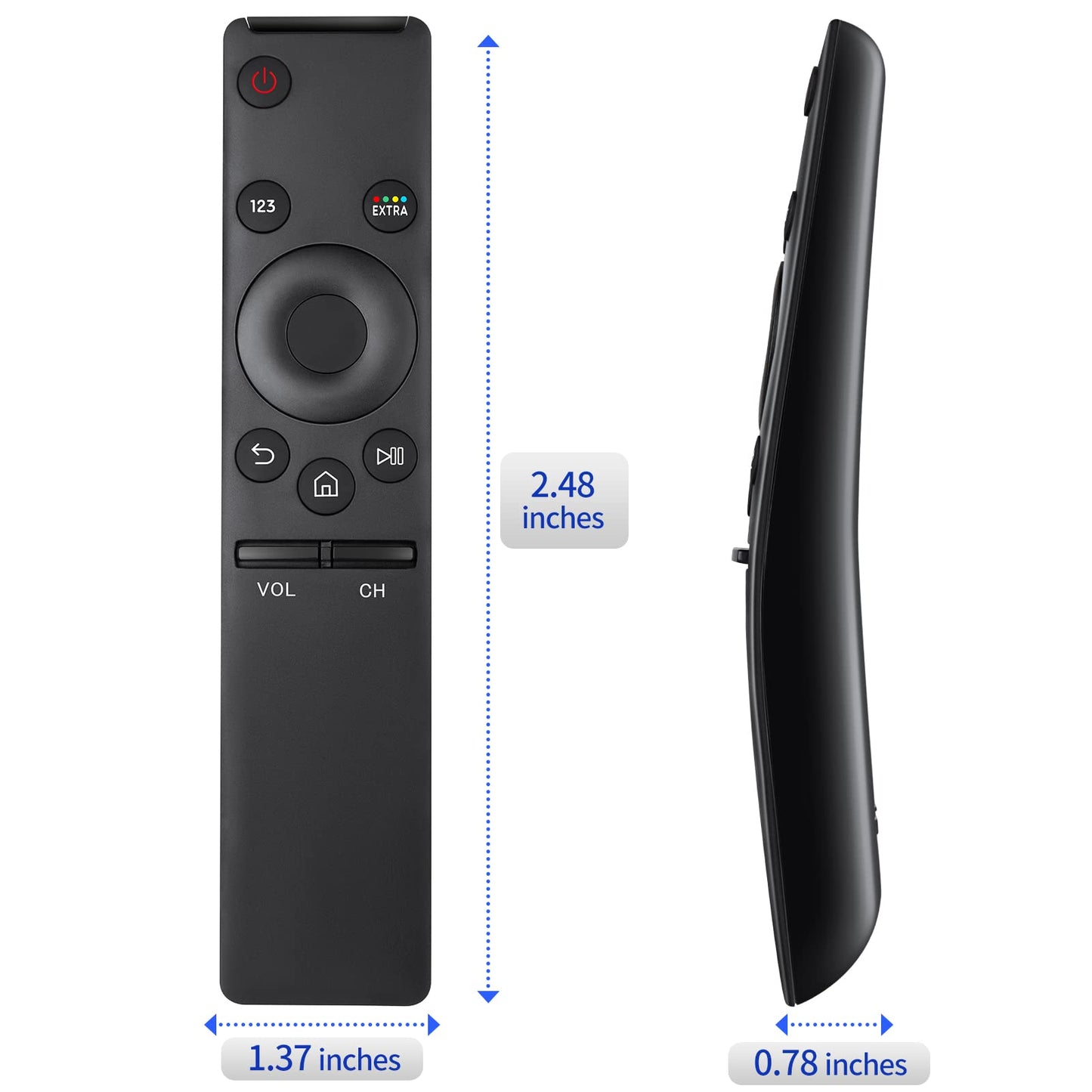 Rechargeable Voice Remote for Samsung-TV-Remote-Control-Replacement Compatible with Samsung Smart Solar Frame QLED Curved Crystal UHD OLED TVs