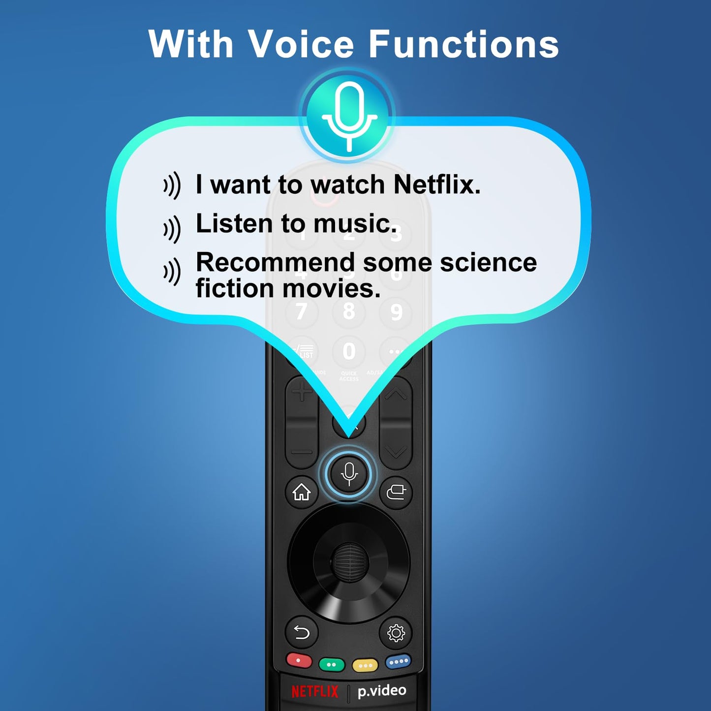 Magic Remote for LG-Smart-TV-Remote-Control-Replacement with Pointer and Voice Function,Compatible with LG 2021/2022/2023/2024 UHD OLED QNED NanoCell 4K 8K Smart TV