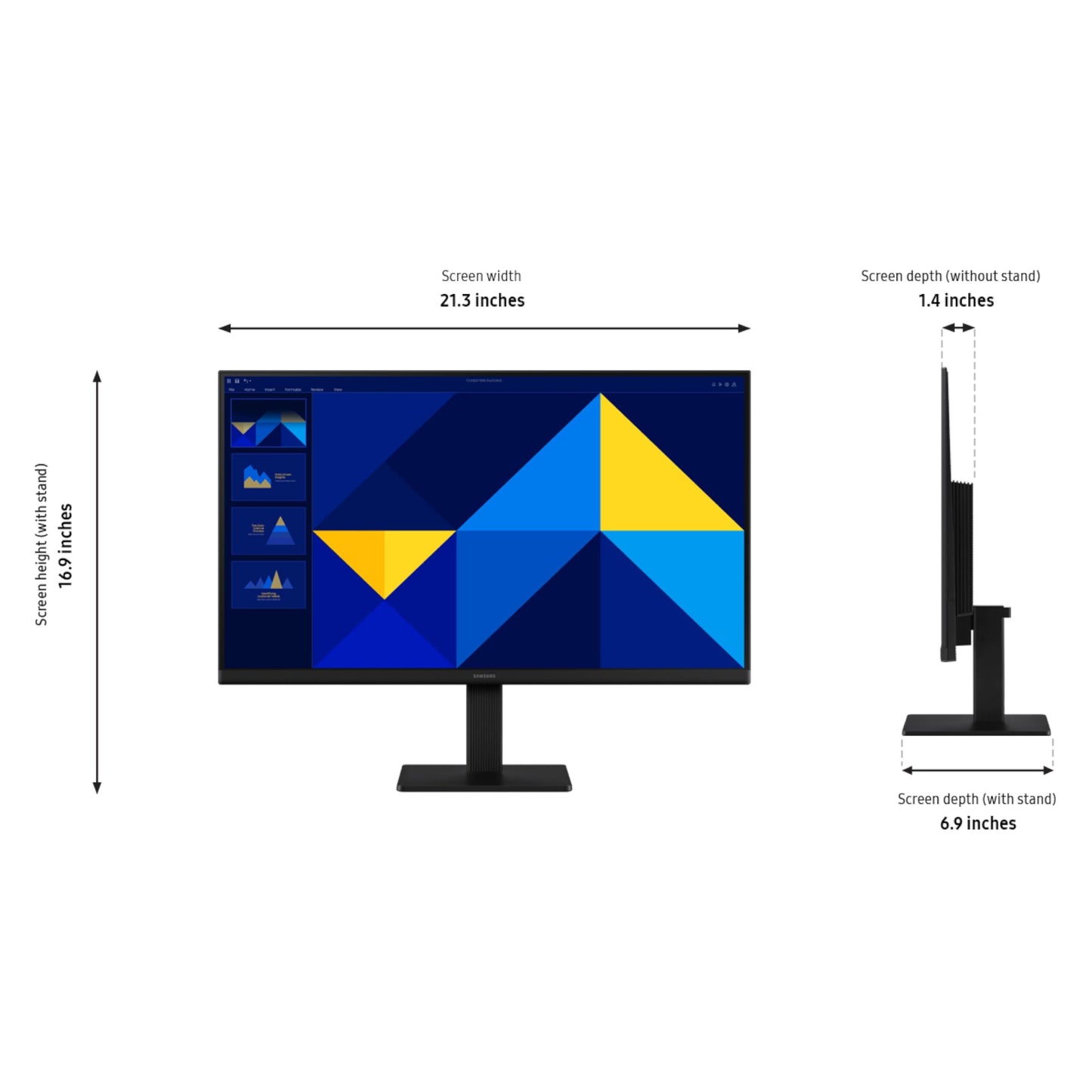 SAMSUNG 24" (S30GD) Essential Monitor with IPS Panel and Tilt Only Stand, 100Hz Refresh Rate, Ergonomic Design, Advanced Eye Care, Game Mode, LS24D304GANXZA