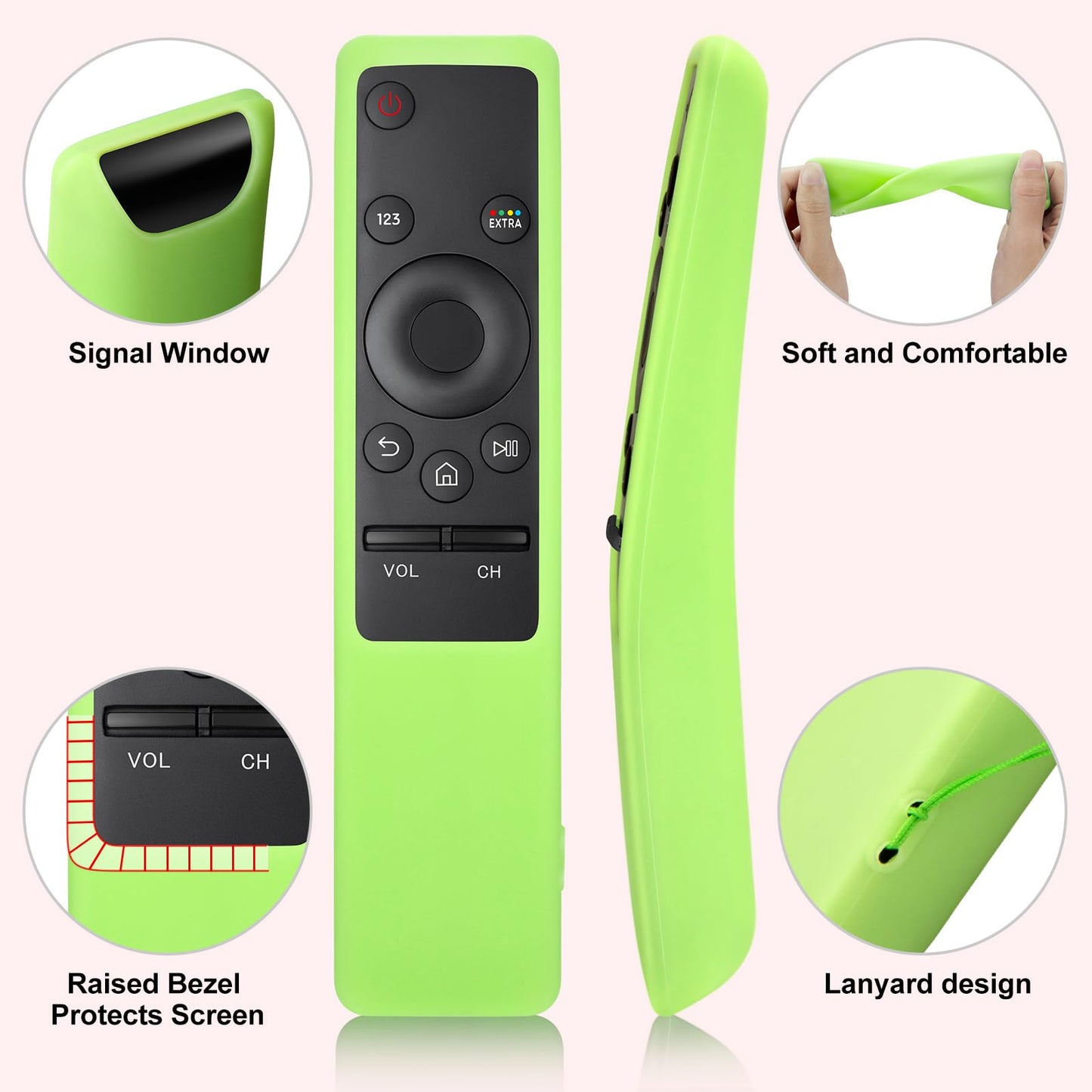 Rechargeable Voice Remote for Samsung-TV-Remote-Control-Replacement Compatible with Samsung Smart Solar Frame QLED Curved Crystal UHD OLED TVs