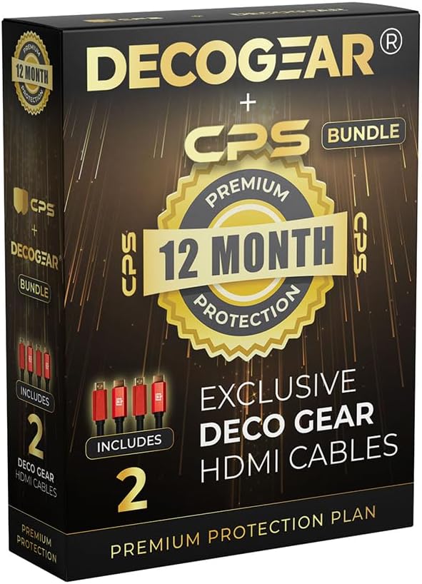 Samsung QN42S90DA 42 Inch OLED 4K Smart TV 2024 Bundle with Deco Gear 2X 4K HDMI 2.0 Cable with Pure Copper Conductors & CPS Exclusive 12 Month Protection Pack Bundle (BEACH-CPS-261500)