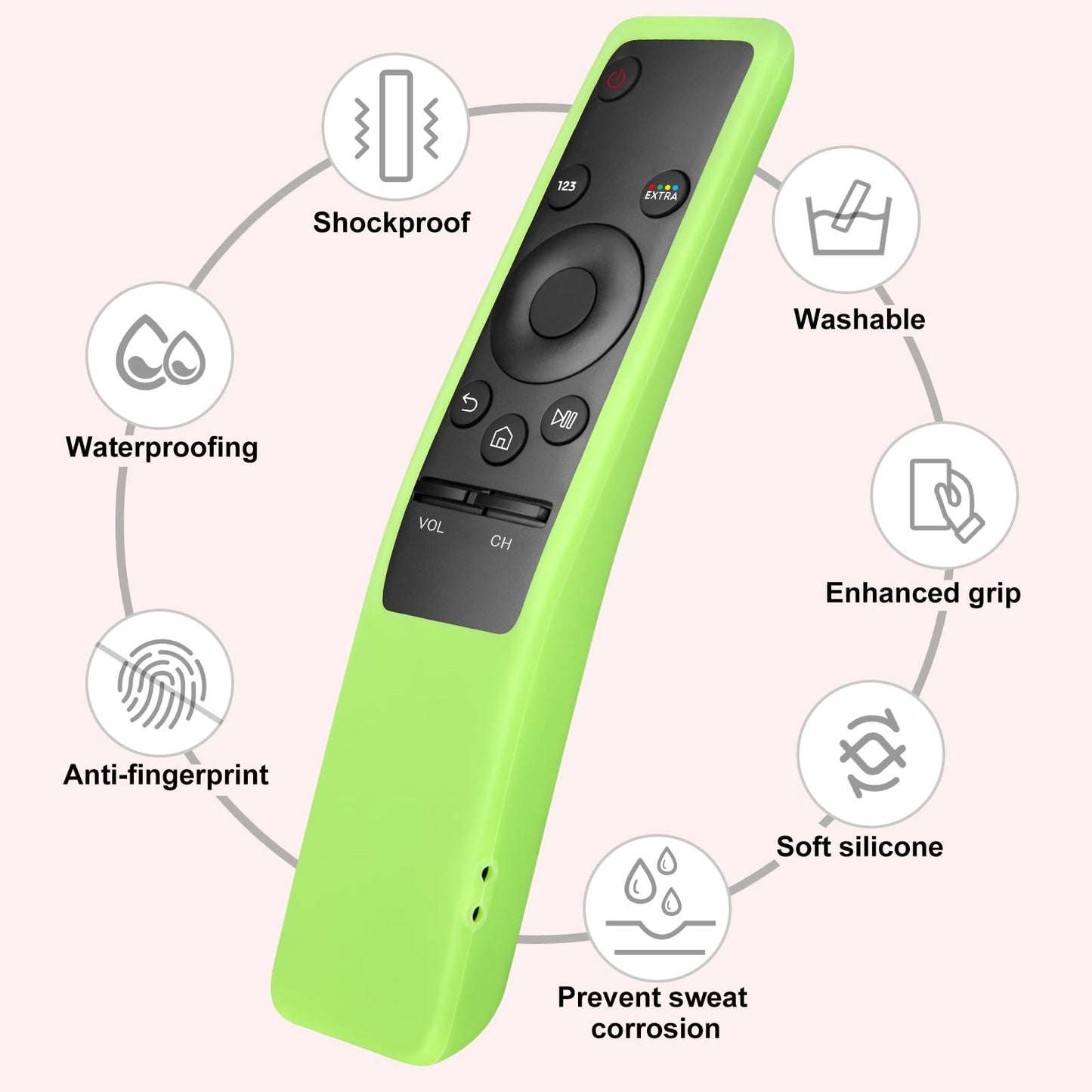Rechargeable Voice Remote for Samsung-TV-Remote-Control-Replacement Compatible with Samsung Smart Solar Frame QLED Curved Crystal UHD OLED TVs