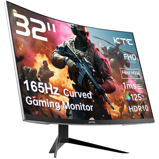 32 Inch 4K Smart Monitor with Google TV System UHD 3440x2560P Hey Google Voice Remote Netflix Licensed Dolby Audio HDR KVM Technology WiFi Bluetooth 65W PD Type C Fast Charger VESA Support