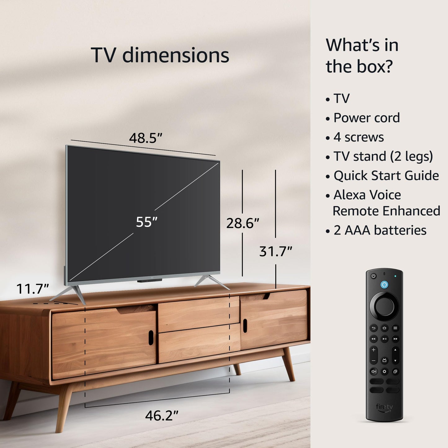 Amazon Fire TV 43" Omni QLED Series 4K UHD smart TV, Dolby Vision IQ, Fire TV Ambient Experience, hands-free with Alexa