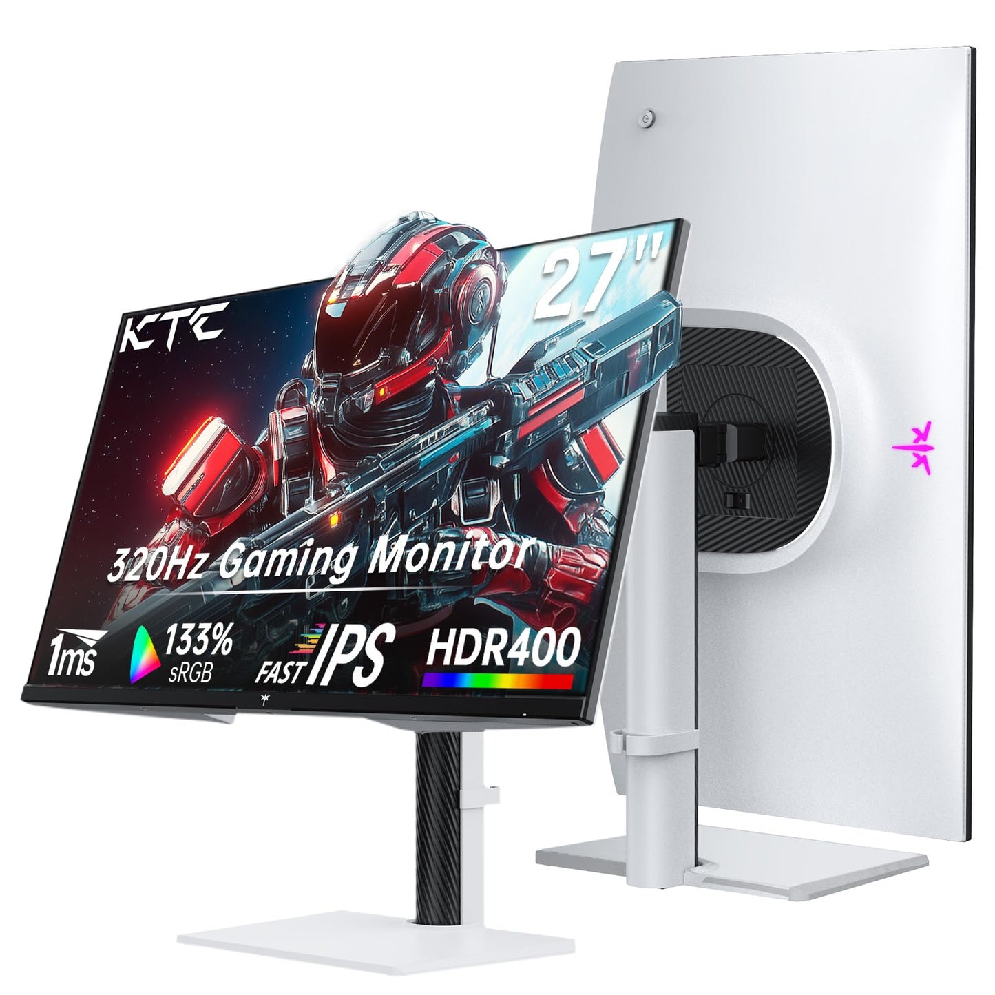 32 Inch 4K Smart Monitor with Google TV System UHD 3440x2560P Hey Google Voice Remote Netflix Licensed Dolby Audio HDR KVM Technology WiFi Bluetooth 65W PD Type C Fast Charger VESA Support