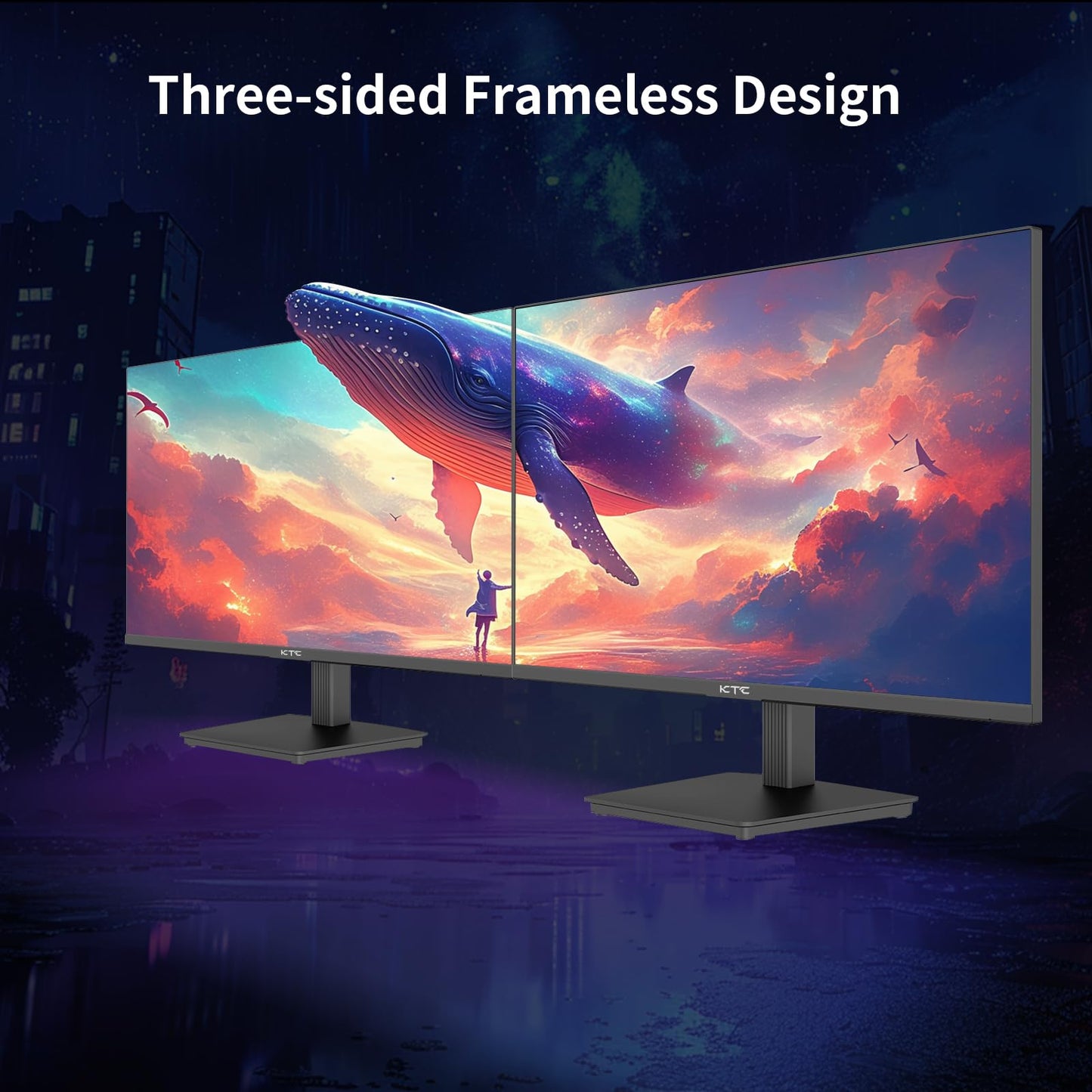 32 Inch 4K Smart Monitor with Google TV System UHD 3440x2560P Hey Google Voice Remote Netflix Licensed Dolby Audio HDR KVM Technology WiFi Bluetooth 65W PD Type C Fast Charger VESA Support