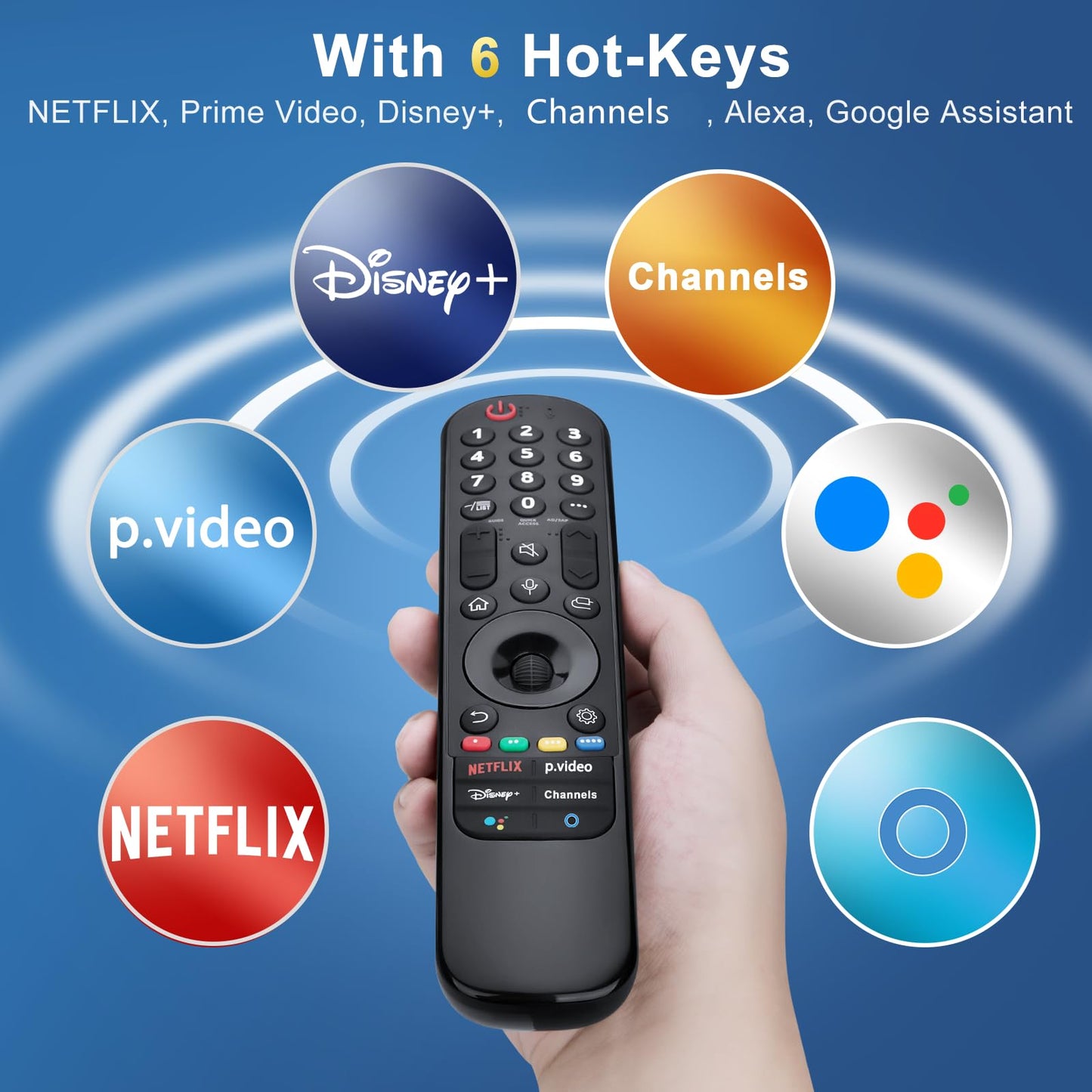 Magic Remote for LG-Smart-TV-Remote-Control-Replacement with Pointer and Voice Function,Compatible with LG 2021/2022/2023/2024 UHD OLED QNED NanoCell 4K 8K Smart TV