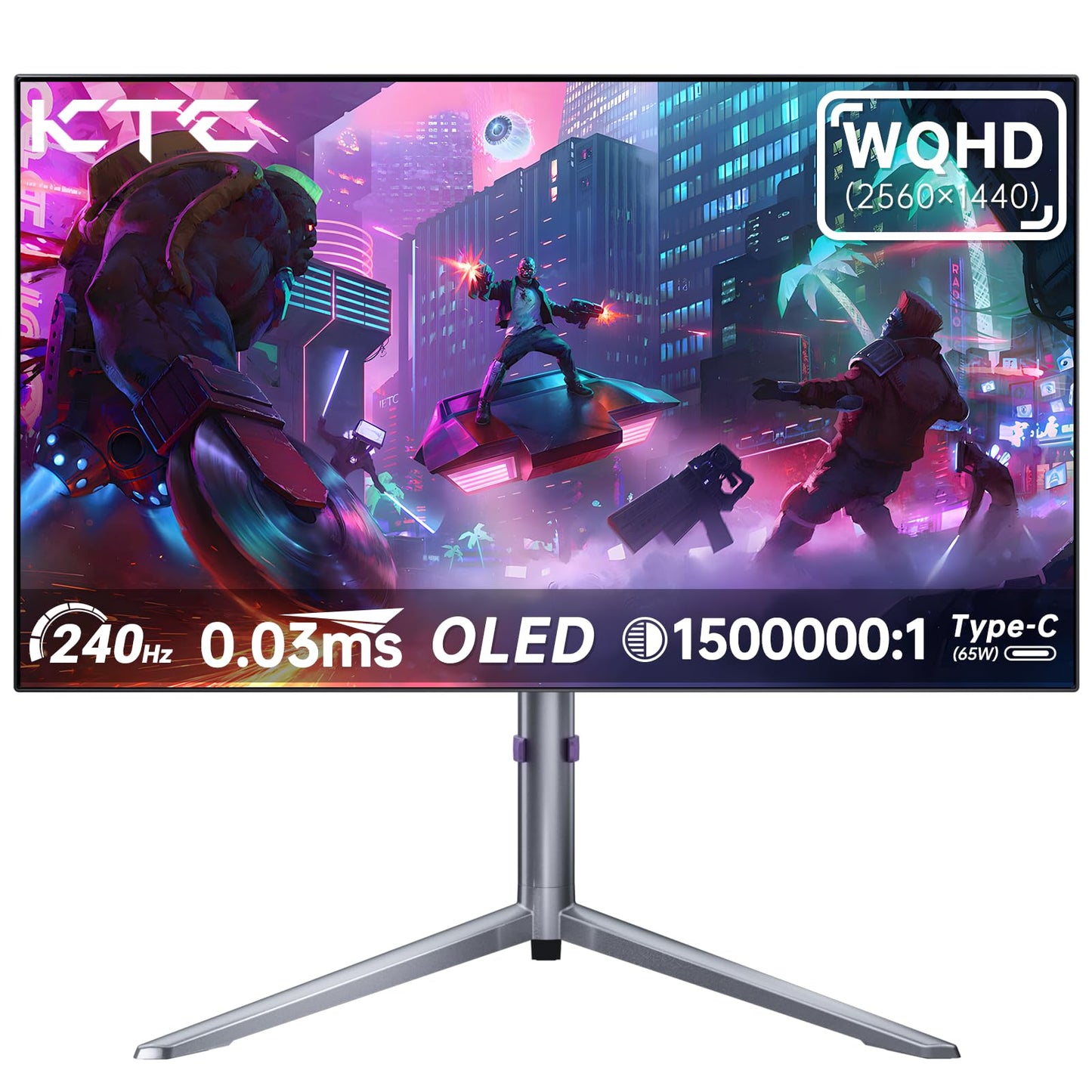 32 Inch 4K Smart Monitor with Google TV System UHD 3440x2560P Hey Google Voice Remote Netflix Licensed Dolby Audio HDR KVM Technology WiFi Bluetooth 65W PD Type C Fast Charger VESA Support