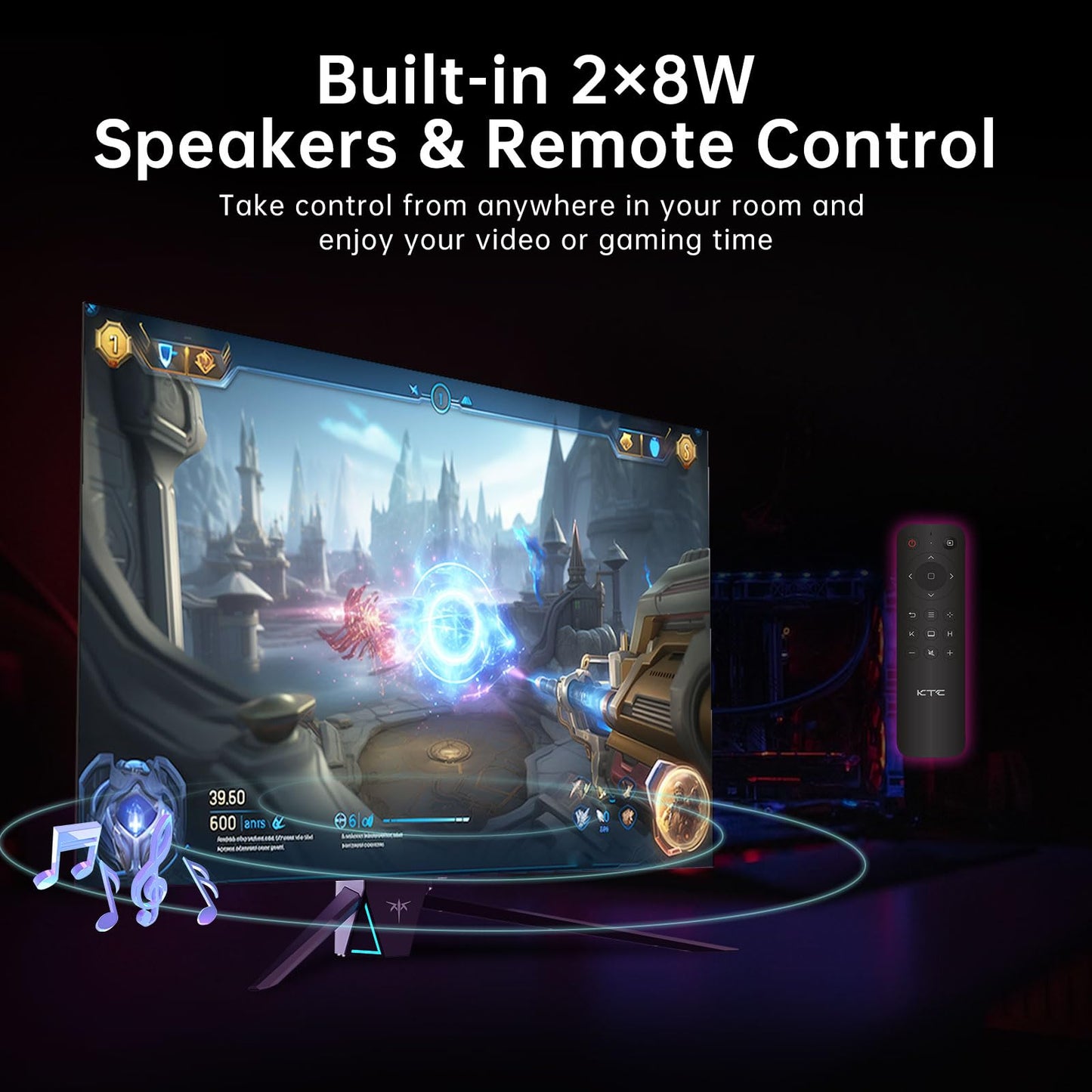 32 Inch 4K Smart Monitor with Google TV System UHD 3440x2560P Hey Google Voice Remote Netflix Licensed Dolby Audio HDR KVM Technology WiFi Bluetooth 65W PD Type C Fast Charger VESA Support