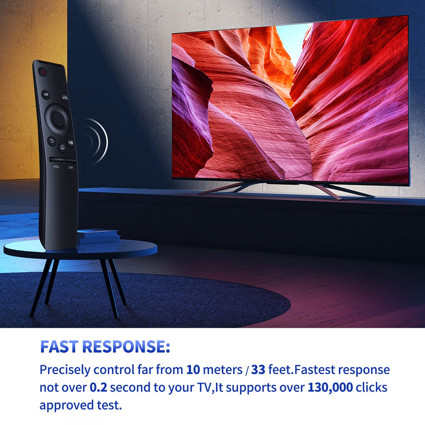 Rechargeable Voice Remote for Samsung-TV-Remote-Control-Replacement Compatible with Samsung Smart Solar Frame QLED Curved Crystal UHD OLED TVs