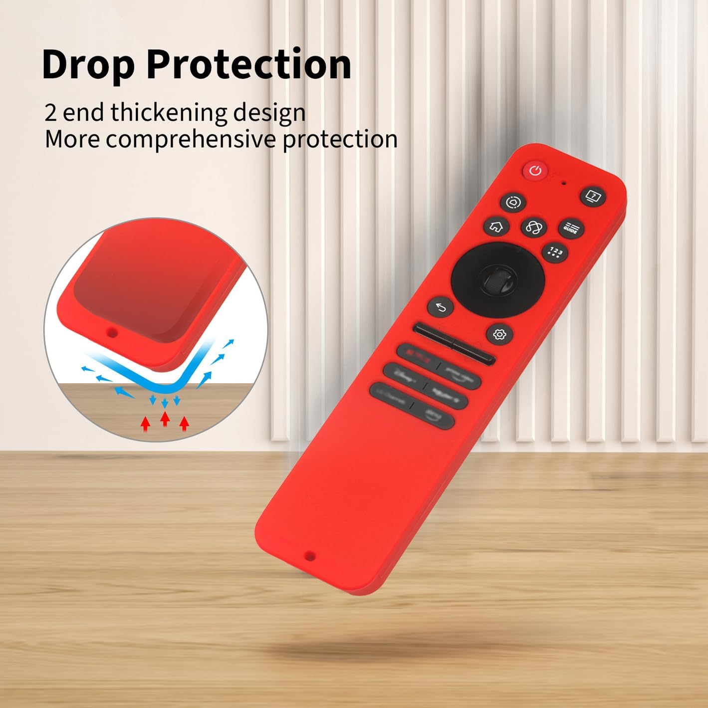 Silicone Cover for LG MR25GA Protective Case Compatible with 2025 LG OLED Smart TV C5 B5 G5 M5 Series Remote MR25GA Cover (Black)