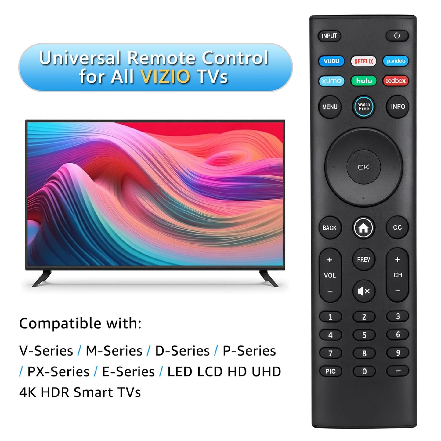 Rechargeable Voice Remote for Samsung-TV-Remote-Control-Replacement Compatible with Samsung Smart Solar Frame QLED Curved Crystal UHD OLED TVs
