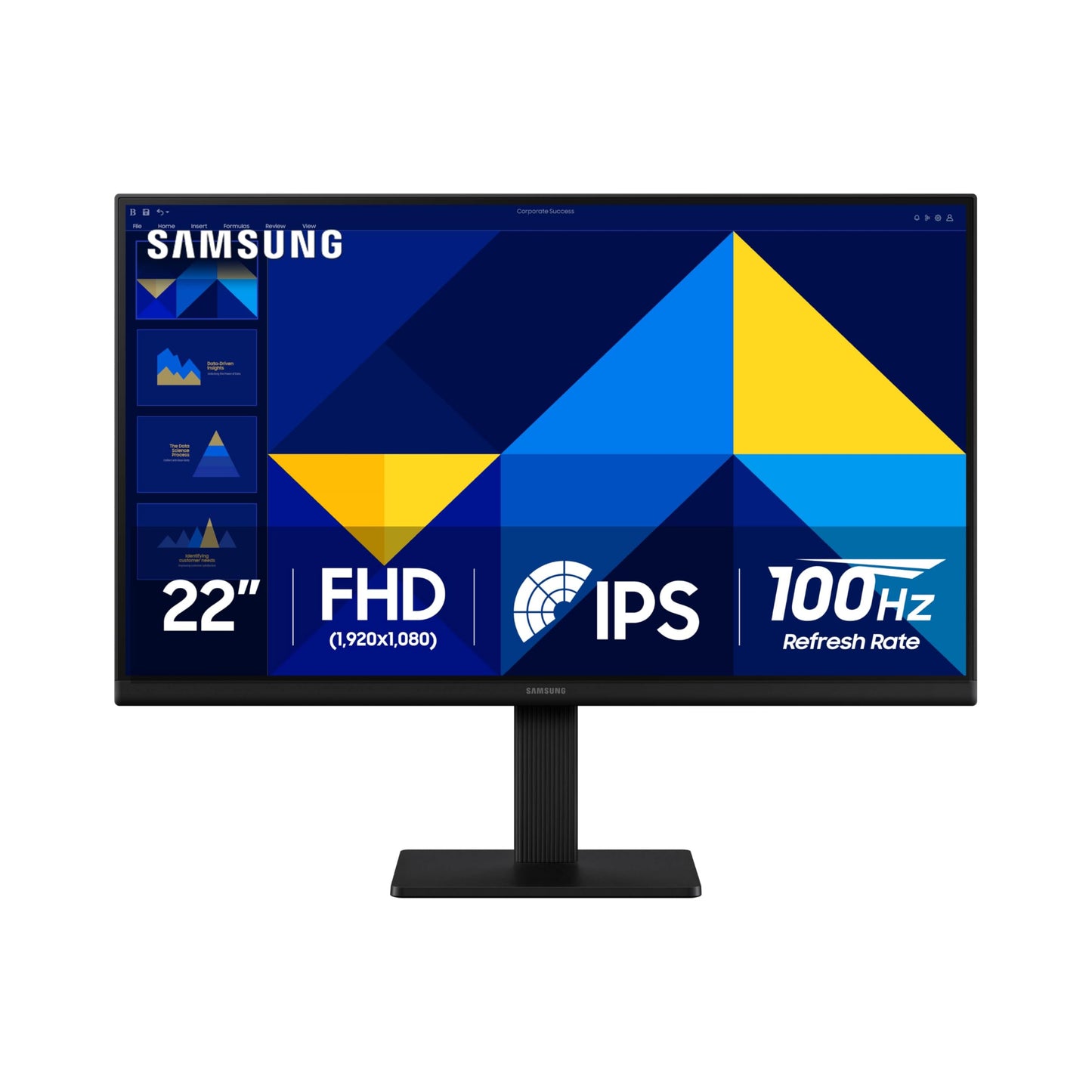 SAMSUNG 24" (S30GD) Essential Monitor with IPS Panel and Tilt Only Stand, 100Hz Refresh Rate, Ergonomic Design, Advanced Eye Care, Game Mode, LS24D304GANXZA