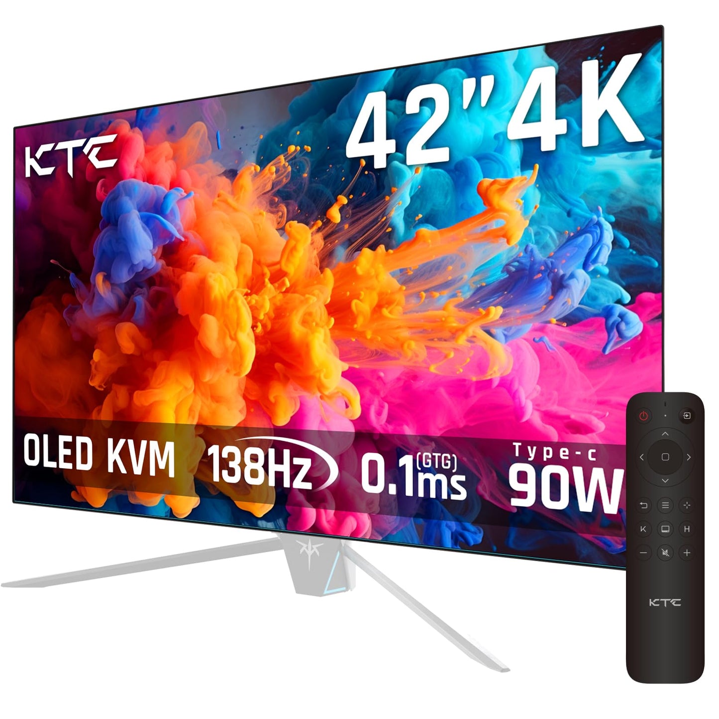 32 Inch 4K Smart Monitor with Google TV System UHD 3440x2560P Hey Google Voice Remote Netflix Licensed Dolby Audio HDR KVM Technology WiFi Bluetooth 65W PD Type C Fast Charger VESA Support