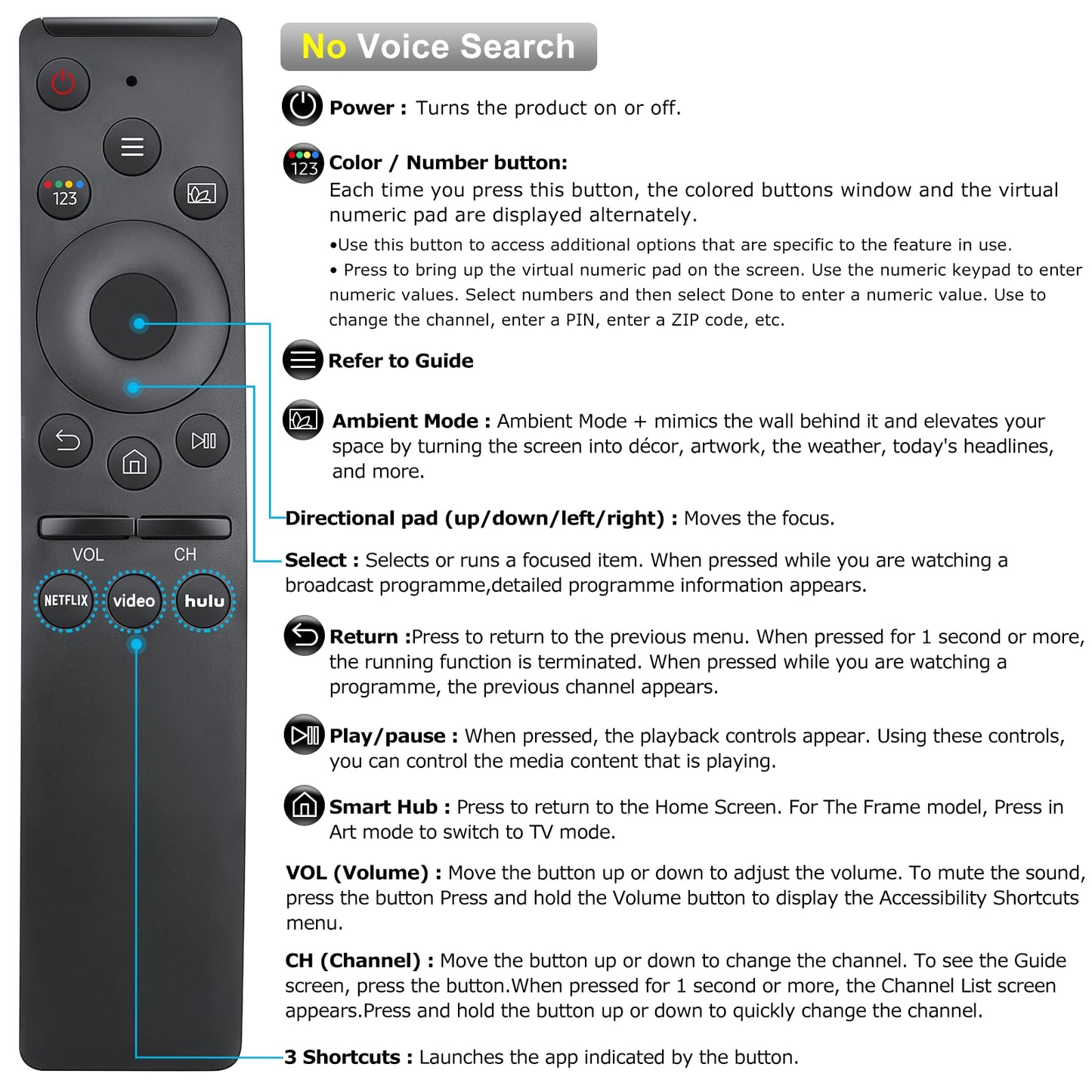 Magic Remote for LG-Smart-TV-Remote-Control-Replacement with Pointer and Voice Function,Compatible with LG 2021/2022/2023/2024 UHD OLED QNED NanoCell 4K 8K Smart TV