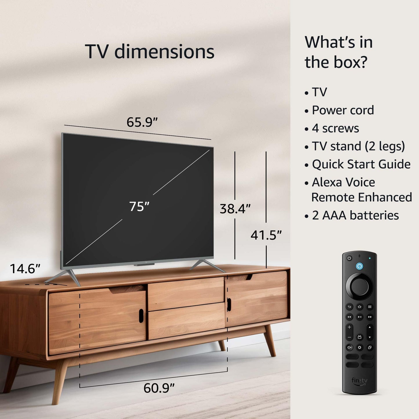 Amazon Fire TV 43" Omni QLED Series 4K UHD smart TV, Dolby Vision IQ, Fire TV Ambient Experience, hands-free with Alexa
