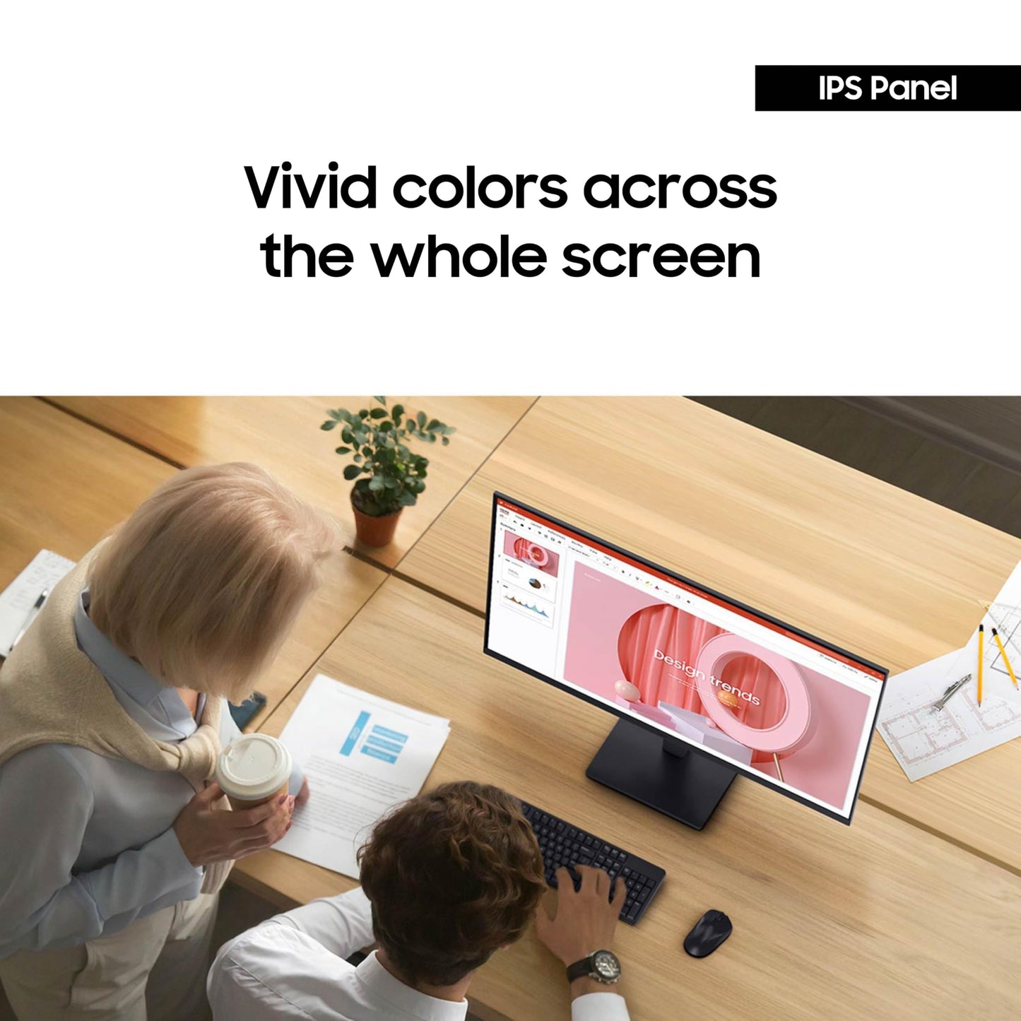 SAMSUNG 24" (S30GD) Essential Monitor with IPS Panel and Tilt Only Stand, 100Hz Refresh Rate, Ergonomic Design, Advanced Eye Care, Game Mode, LS24D304GANXZA