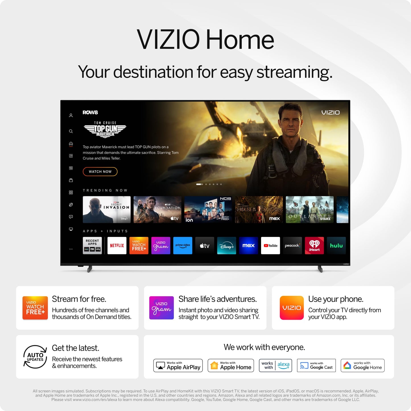 VIZIO 50-inch Quantum Pro 4K 120Hz QLED HDR10+ Smart TV with Dolby Vision, Active Full Array, 240Hz @ 1080p PC Gaming, WiFi 6E, Apple AirPlay, Chromecast Built-in, M50QXM-K01, 2023 Model