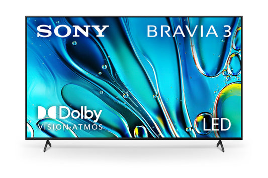 Sony 55-Inch 4K Ultra HD BRAVIA 3 LED Smart TV with Google TV, LED Flat Screen, Dolby Vision HDR, Google TV, Exclusive PS5 Features, 2024 Model (K-55S30)
