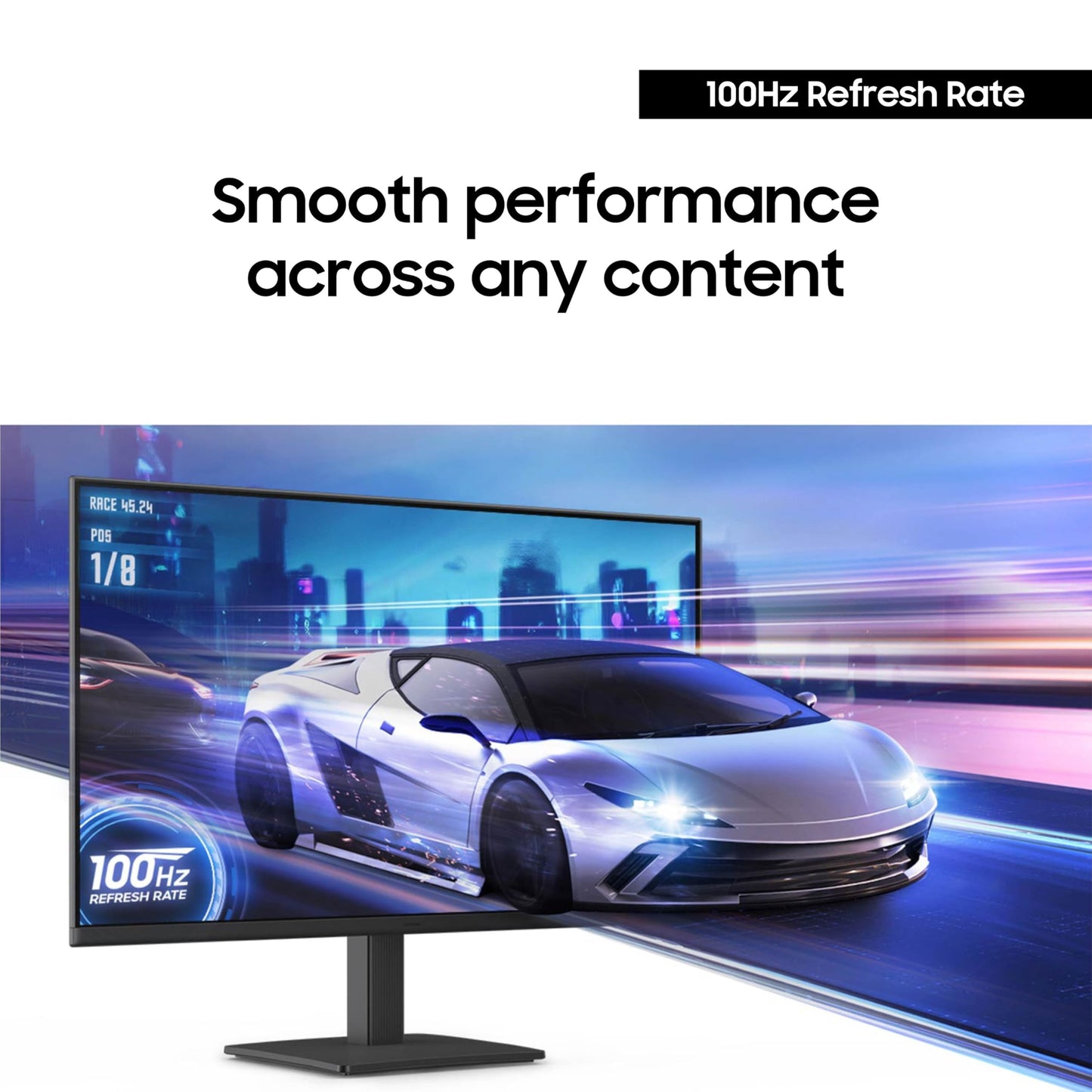 SAMSUNG 24" (S30GD) Essential Monitor with IPS Panel and Tilt Only Stand, 100Hz Refresh Rate, Ergonomic Design, Advanced Eye Care, Game Mode, LS24D304GANXZA